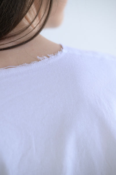 Flannel Volume Top in White