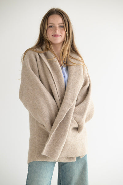 Double Face Coat in Oak