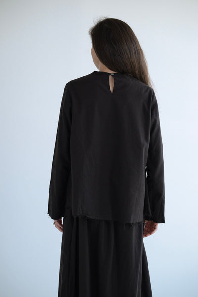 Long Sleeve Top in Chocolate