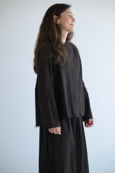 Long Sleeve Top in Chocolate