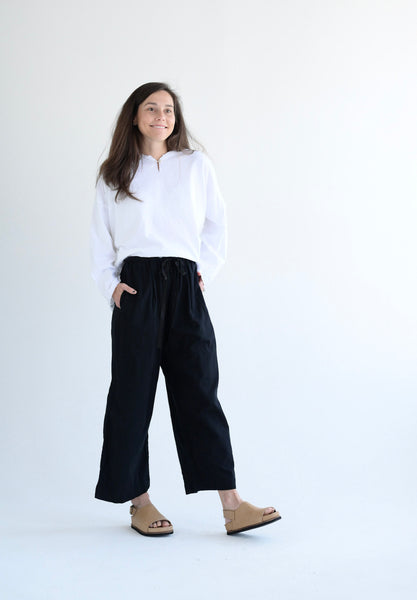 Flannel Volume Top in White