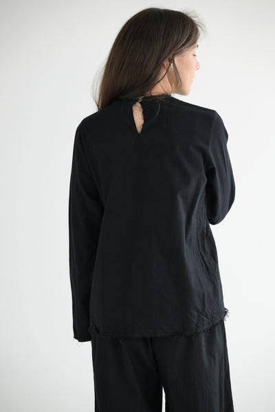 Long Sleeve Top in Black