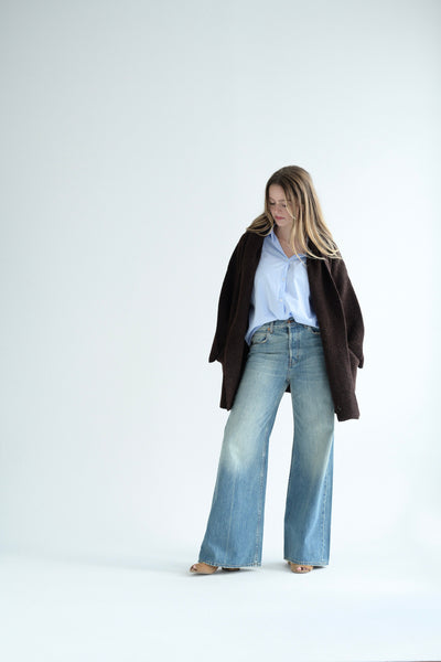 Double Face Coat in Merlot