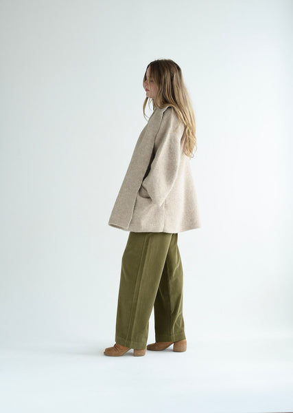 Double Face Coat in Oak