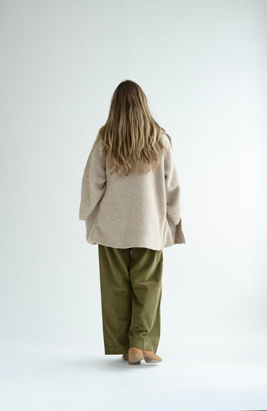 Double Face Coat in Oak