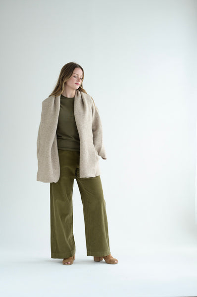 Double Face Coat in Oak