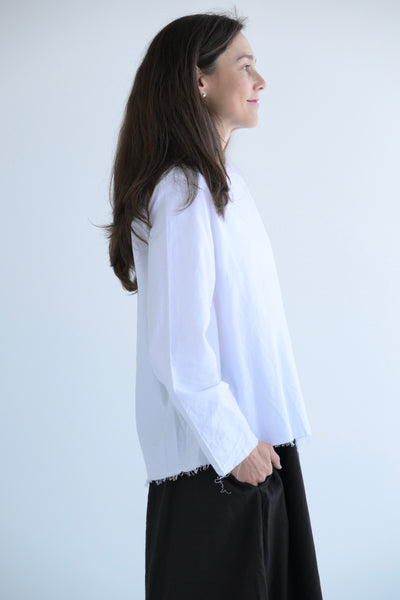 Long Sleeve Top in White