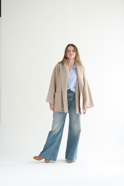 Double Face Coat in Oak