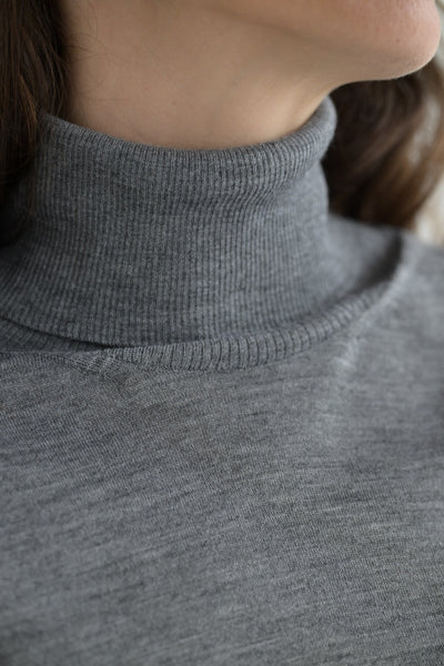 Levity Turtleneck in Gray Melange