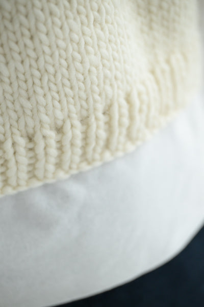 Handknit Vest Wool in Milk