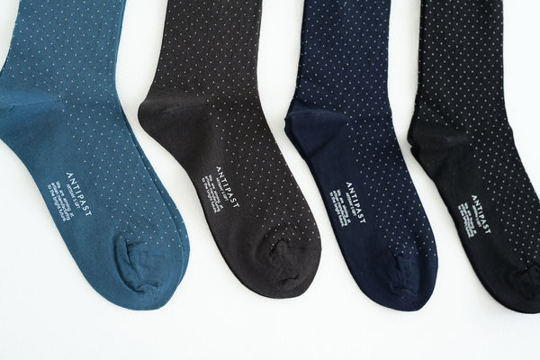 Pin Dot Socks - Navy