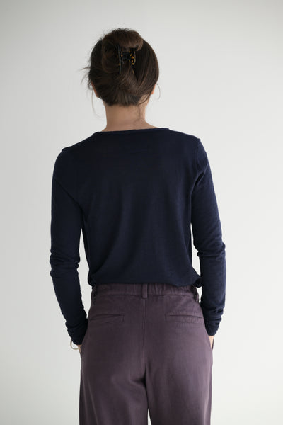 Cashmere Tee in Ink