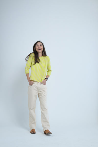Slouch Jeans in Ecru