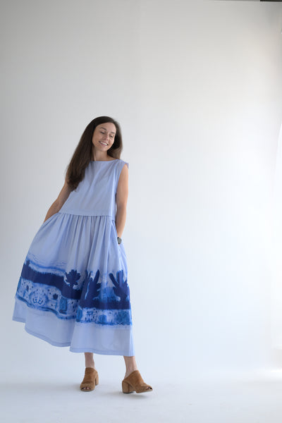 Potter Cotton Dress in Apron