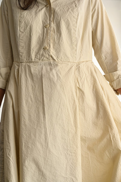 Dress Recit in Ecru Tafeta