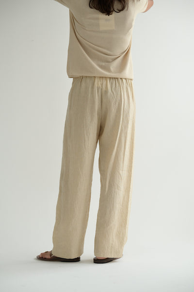 1382 Trouser in Natural Linen