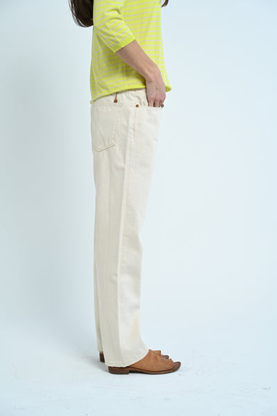 Slouch Jeans in Ecru