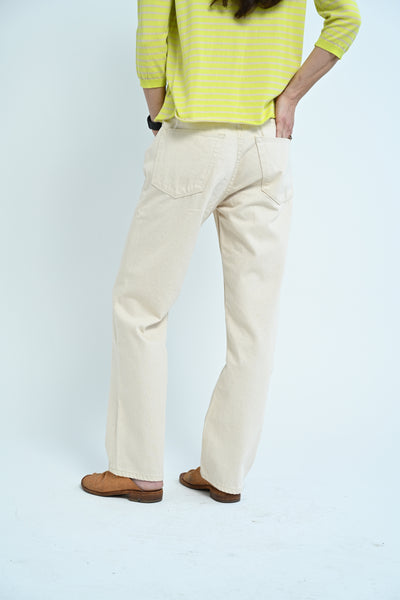 Slouch Jeans in Ecru