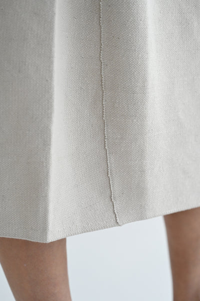 Smooth Sheet Skirt in Pearl