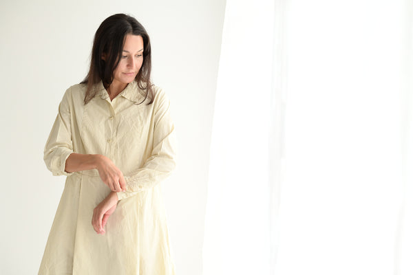 Dress Recit in Ecru Tafeta