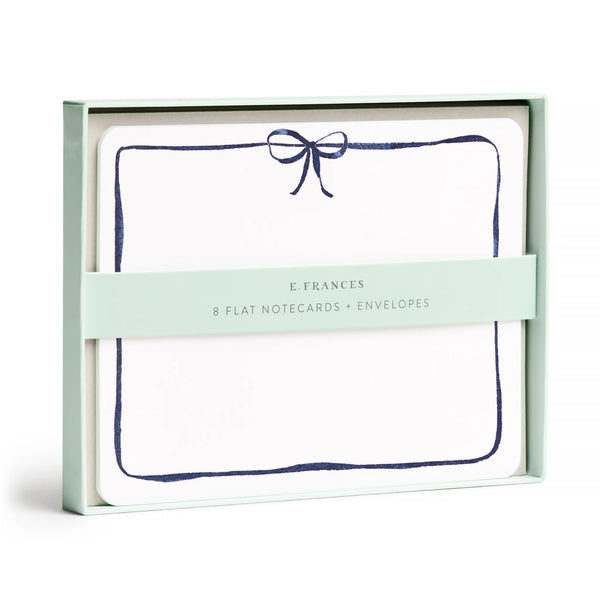 Flat Notes Box Set - Navy Bow
