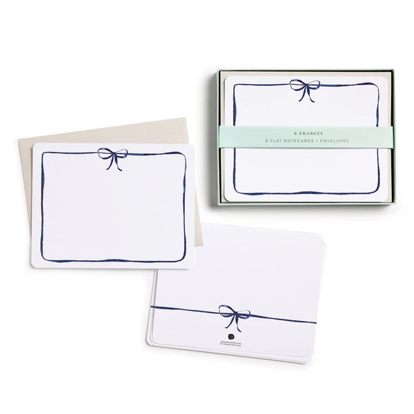 Flat Notes Box Set - Navy Bow
