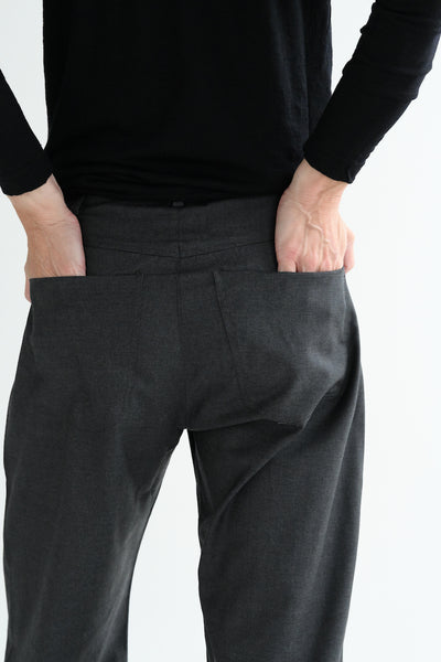 Lightweight Wool Pants in Charcoal