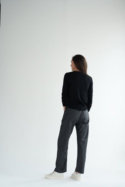 Lightweight Wool Pants in Charcoal