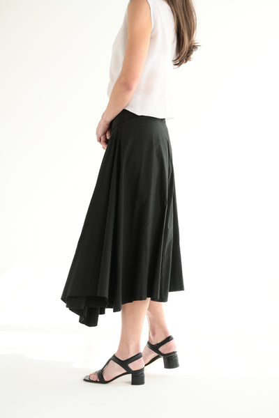 Poplin Skirt in Black