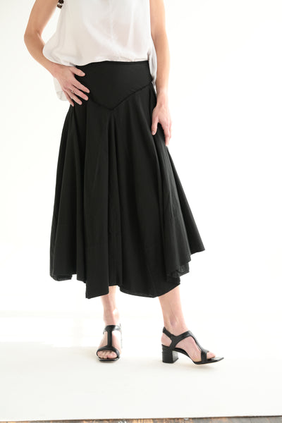 Poplin Skirt in Black