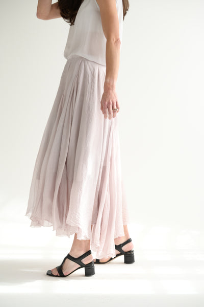 Silk Skirt in Pale Rose
