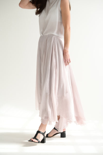 Silk Skirt in Pale Rose