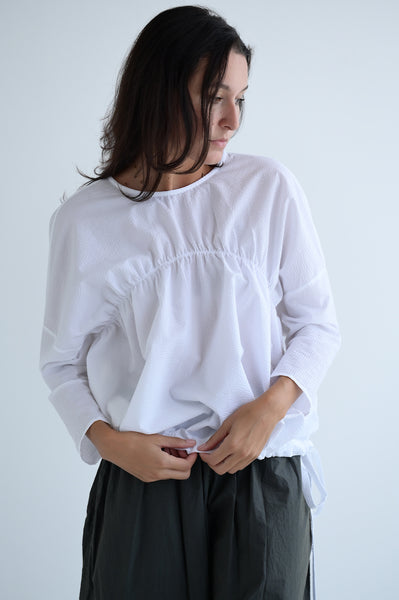 306 Shirt in White Seersucker