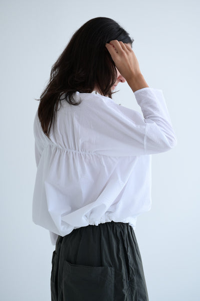 306 Shirt in White Seersucker