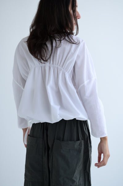 306 Shirt in White Seersucker