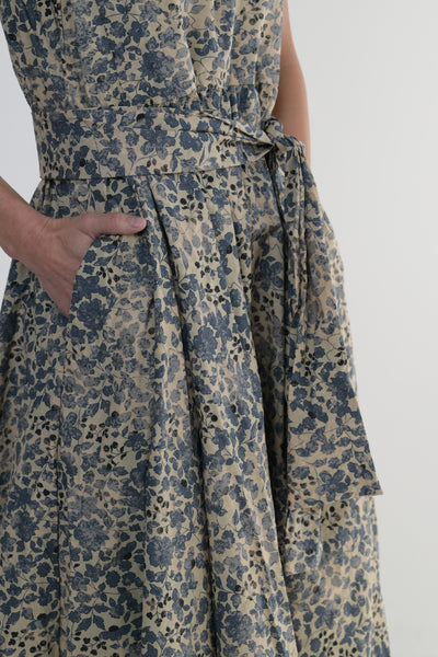 Apron Dress in Flower Print