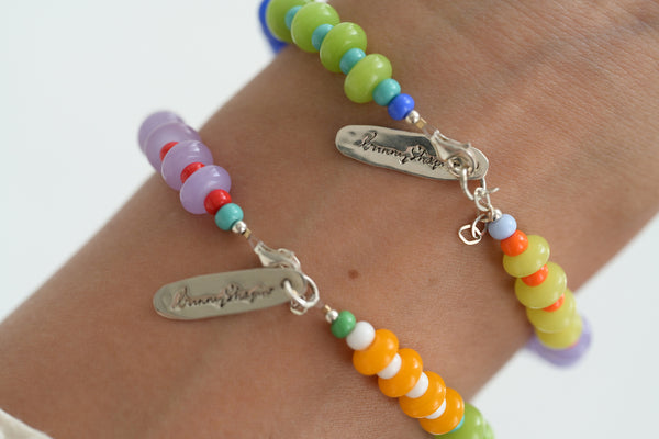Candy Heart Bracelet  - Pink or Blue