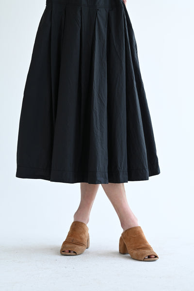Pleated Sleeveless Dress TC in Black