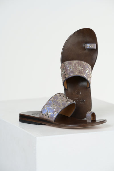 Frida Sandal in Blue Pearl
