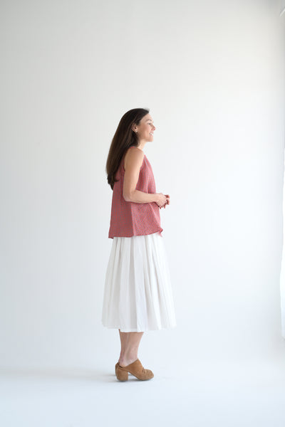 Pleated Skirt in White