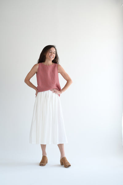 Pleated Skirt in White