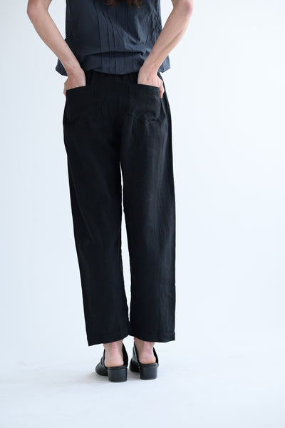 Black Linen Trousers