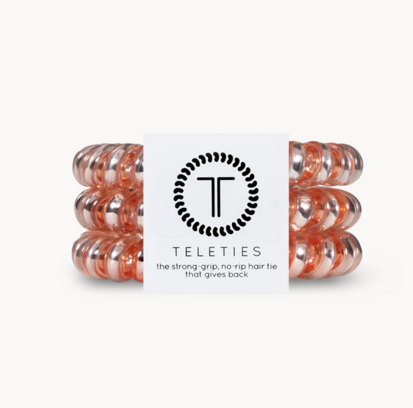 Large Teleties in Millennial Pink