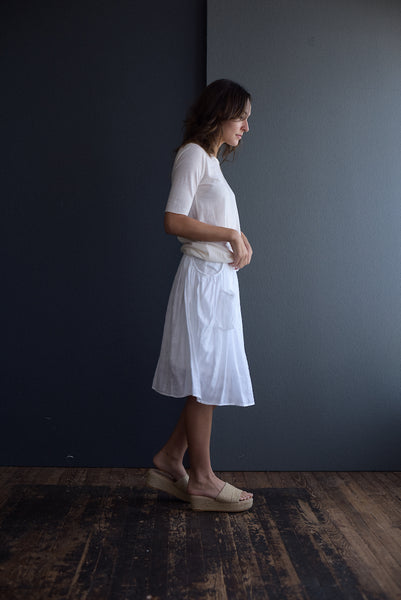 Skirt Double Layer Cotton in White
