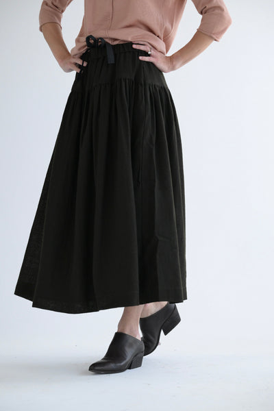 Dark Brown Wool Up Up Skirt