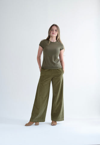 Panta Diana Fine Corduroy in Timo