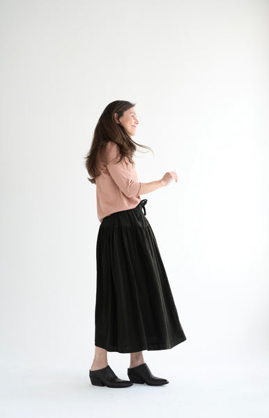 Dark Brown Wool Up Up Skirt