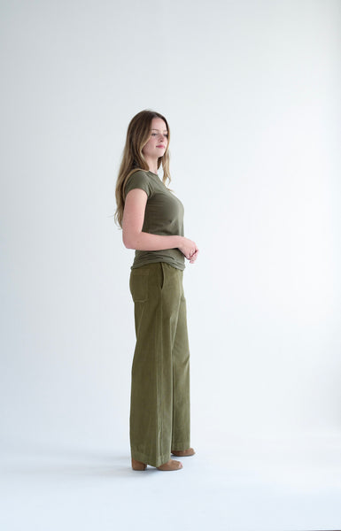 Panta Diana Fine Corduroy in Timo