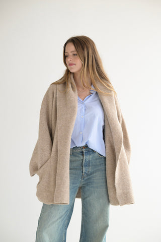 Double Face Coat in Oak