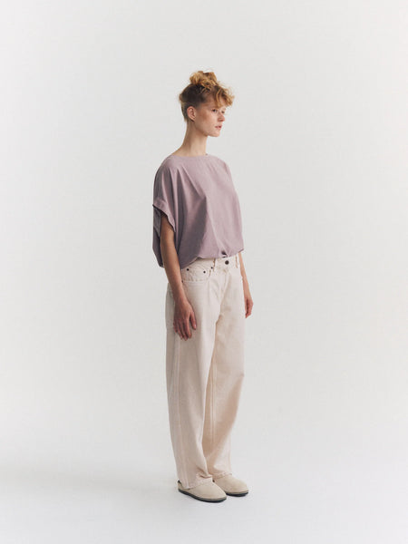 Paulo Denim Pant in Ivory